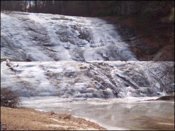 Icy Moravian Falls Waterfall
